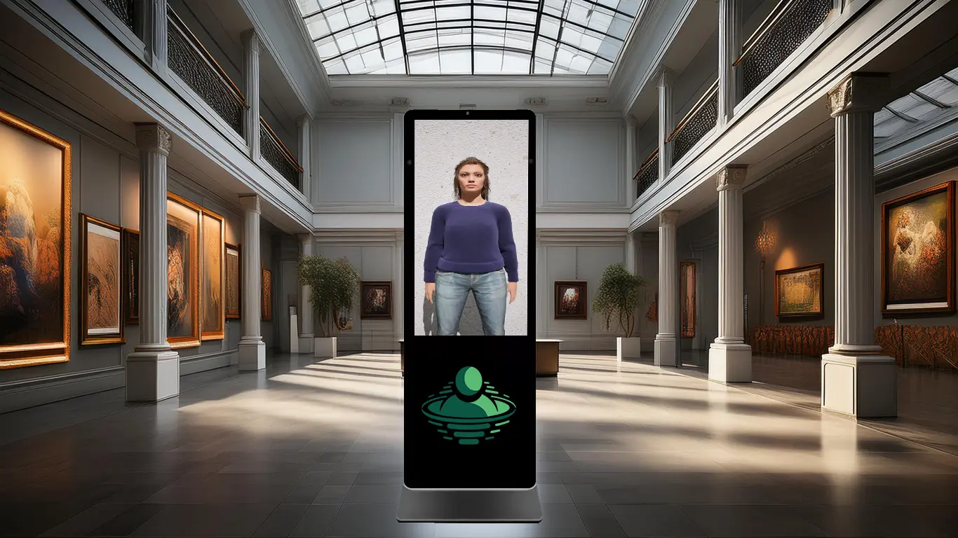 CX Hero Digital Human in a visitor experience setting